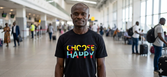 CHOOSE HAPPY Unisexpremium heavyweight t-shirt